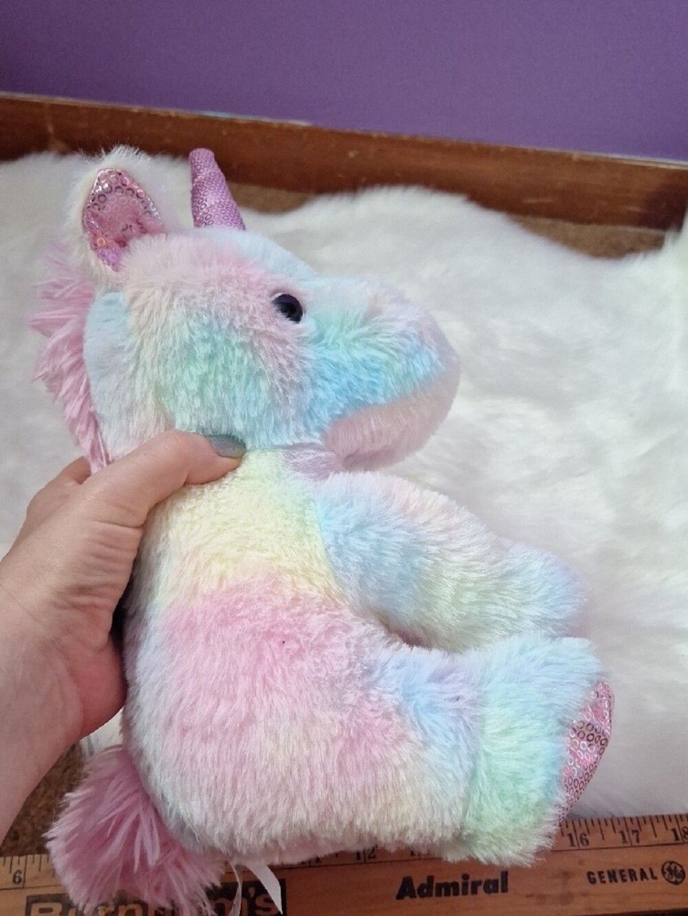 Kellytoy Pastel Rainbow Unicorn Plushie- NWT - Picture 6 of 11